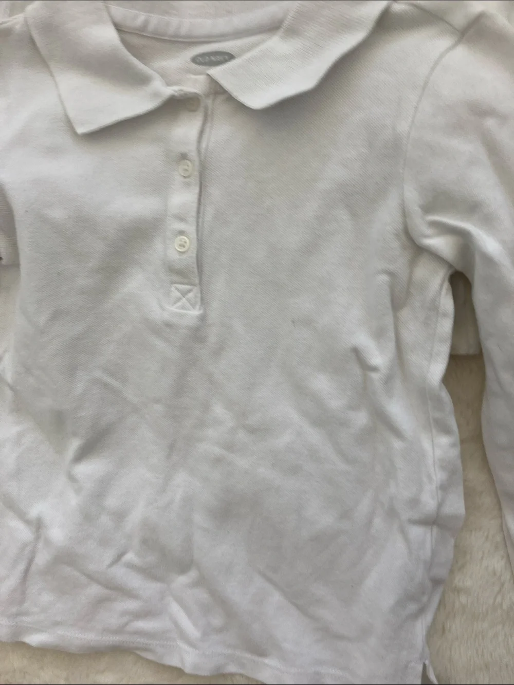 SALE! 50% Off Old Navy Kids Long-Sleeve White Polo Shirt - Classic School Top 5T